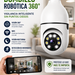 Cámara Bombillo Robótica 360° | Seguridad WiFi sin Instalación