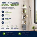 ClariBath® Estante Esquinero de Ducha | Sin Taladro, Sin Desorden