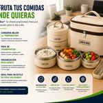 ThermoBox® | Lonchera Térmica con 4 Recipientes y Cubiertos
