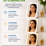 Espejo LED de Maquillaje | Luz Perfecta para Cada Look
