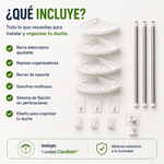 ClariBath® Estante Esquinero de Ducha | Sin Taladro, Sin Desorden