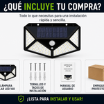 Lámpara Panel Solar LED 100 | Portátil, Sin Cables, Sin Recibo