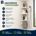 ClariBath® Estante Esquinero de Ducha | Sin Taladro, Sin Desorden