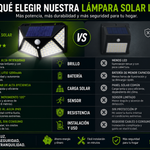 Lámpara Panel Solar LED 100 | Portátil, Sin Cables, Sin Recibo