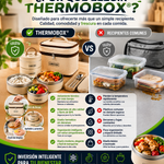 ThermoBox® | Lonchera Térmica con 4 Recipientes y Cubiertos