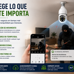 Cámara Bombillo Robótica 360° | Seguridad WiFi sin Instalación