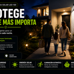 Lámpara Panel Solar LED 100 | Portátil, Sin Cables, Sin Recibo